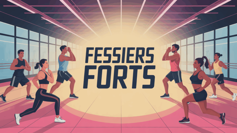 Groupe en salle pratiquant exercices fessiers