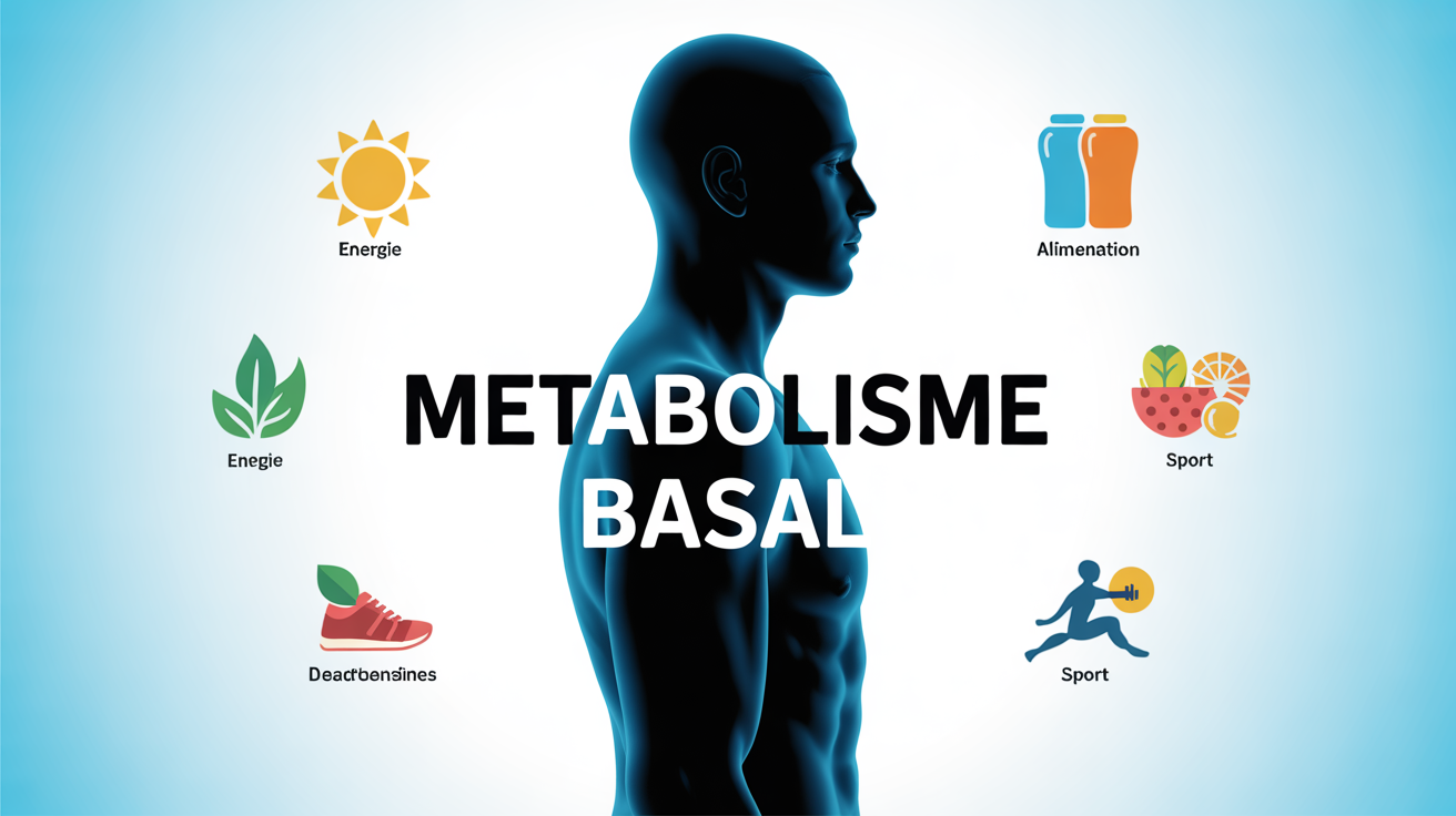 Silhouette corps humain metabolisme basal icons energie alimentation sport