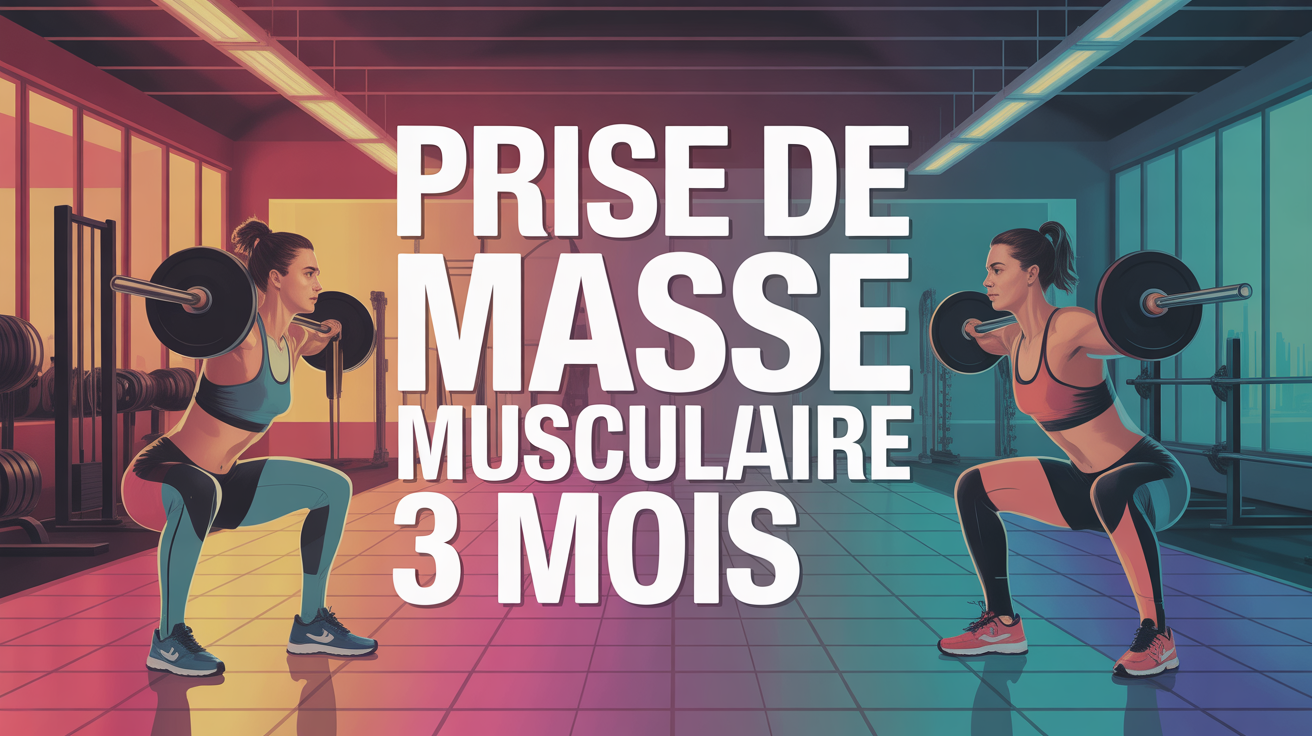 prise de masse musculaire en 3 mois avec haltères en salle de sport
