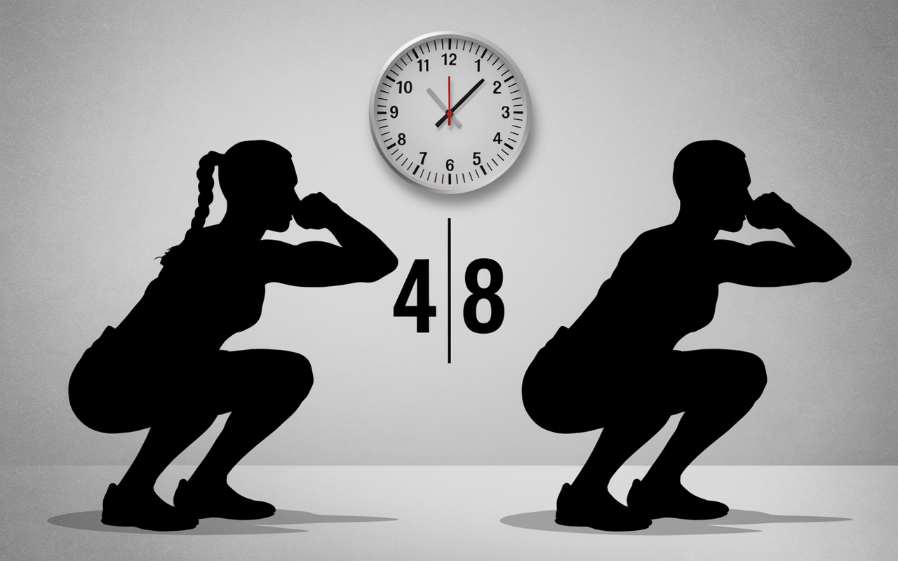 Progression squat fessier sur 4-8 semaines