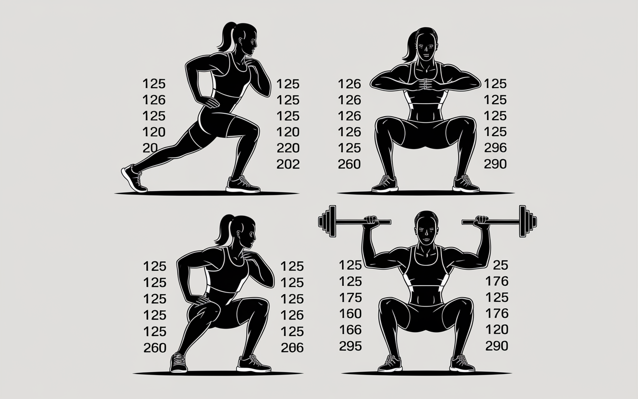 exercices fessiers hip thrust squat fente abduction