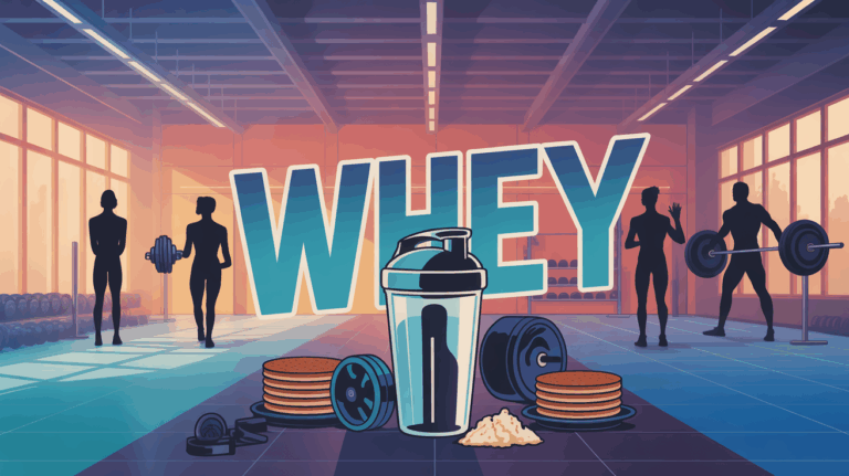 Salle de sport silhouettes whey pancakes performance