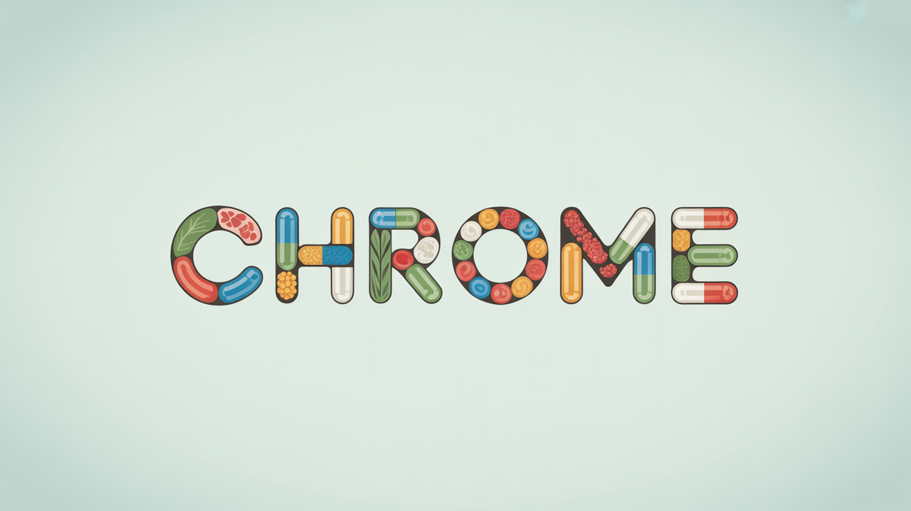 Balance aliments sains pilules silhouettes chrome