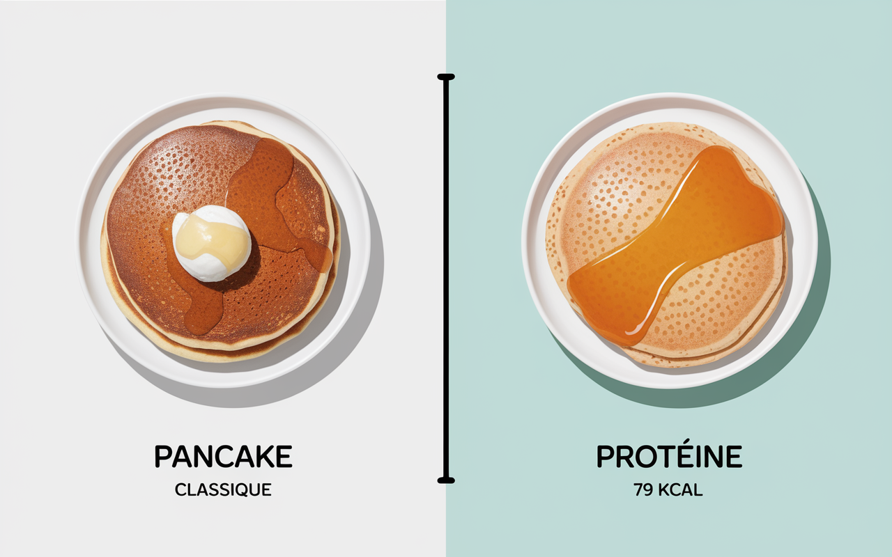 pancake classique vs proteine calories et proteines