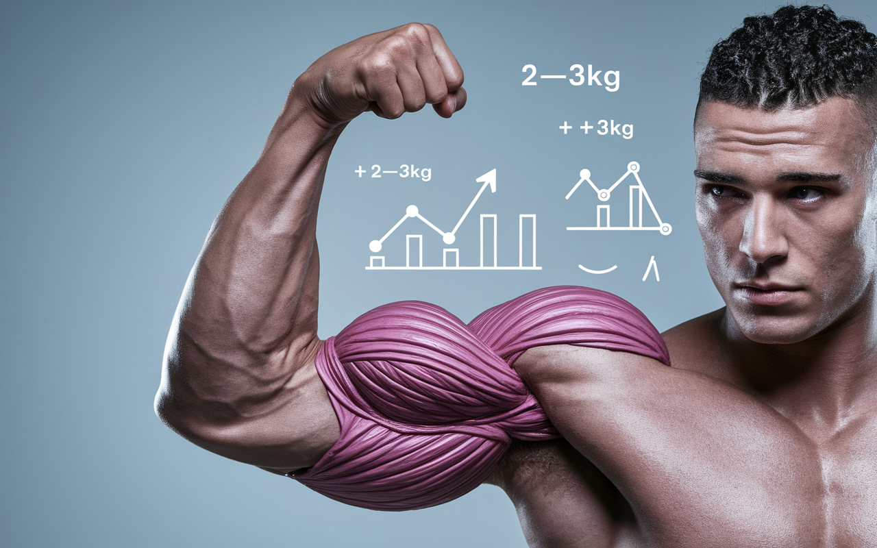 creatine prise de masse muscle zoom effet eau