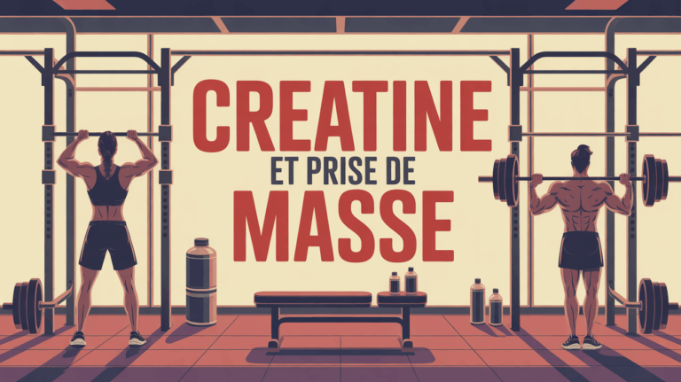 creatine prise de masse ambiance fitness illustration