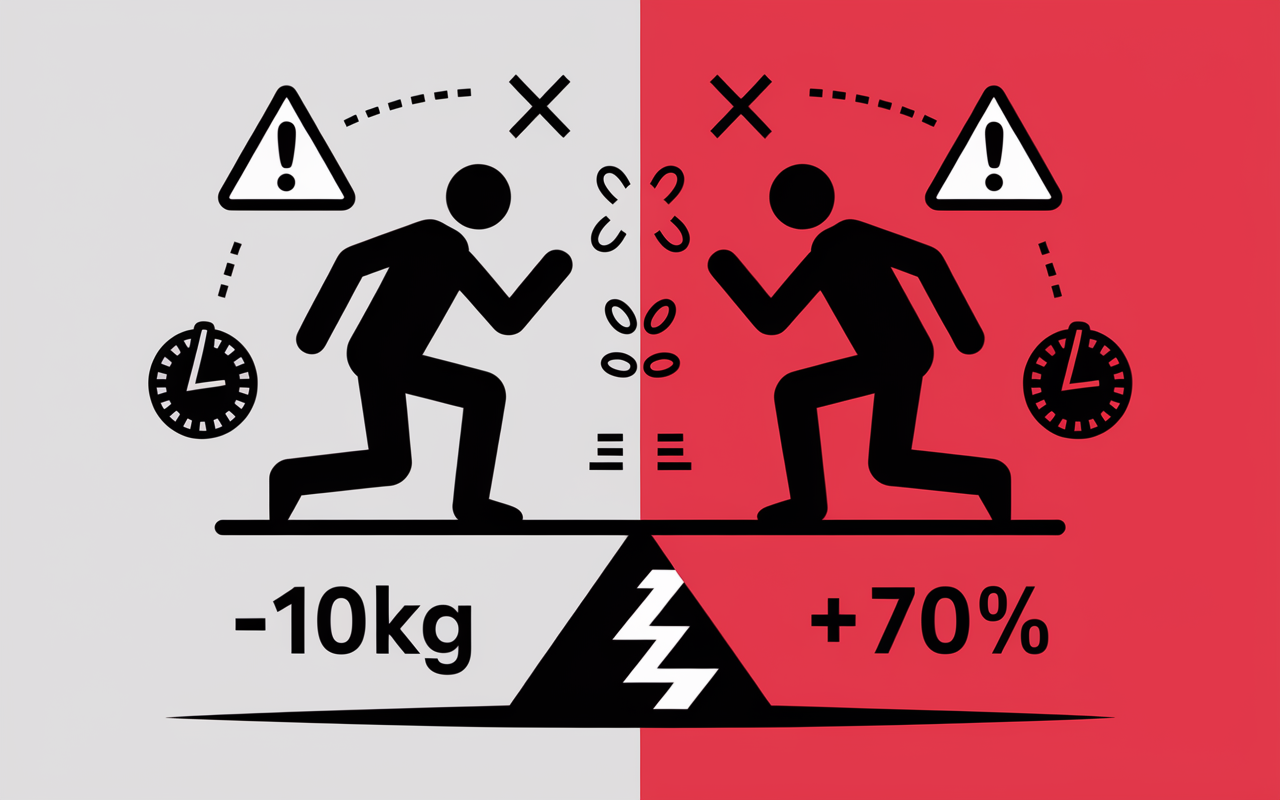 Balance desequilibree dangers perte de poids extreme