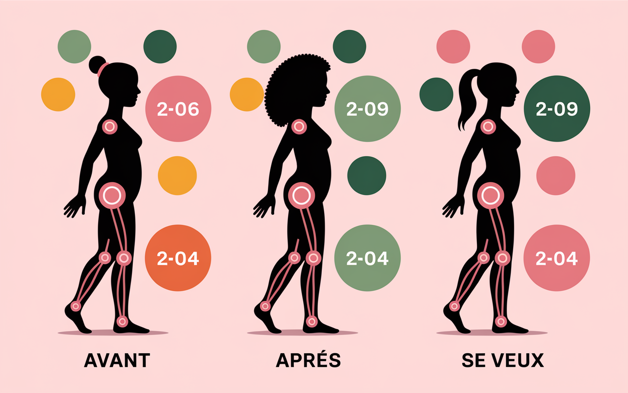 Avant apres peptides de collagene peau cheveux articulations