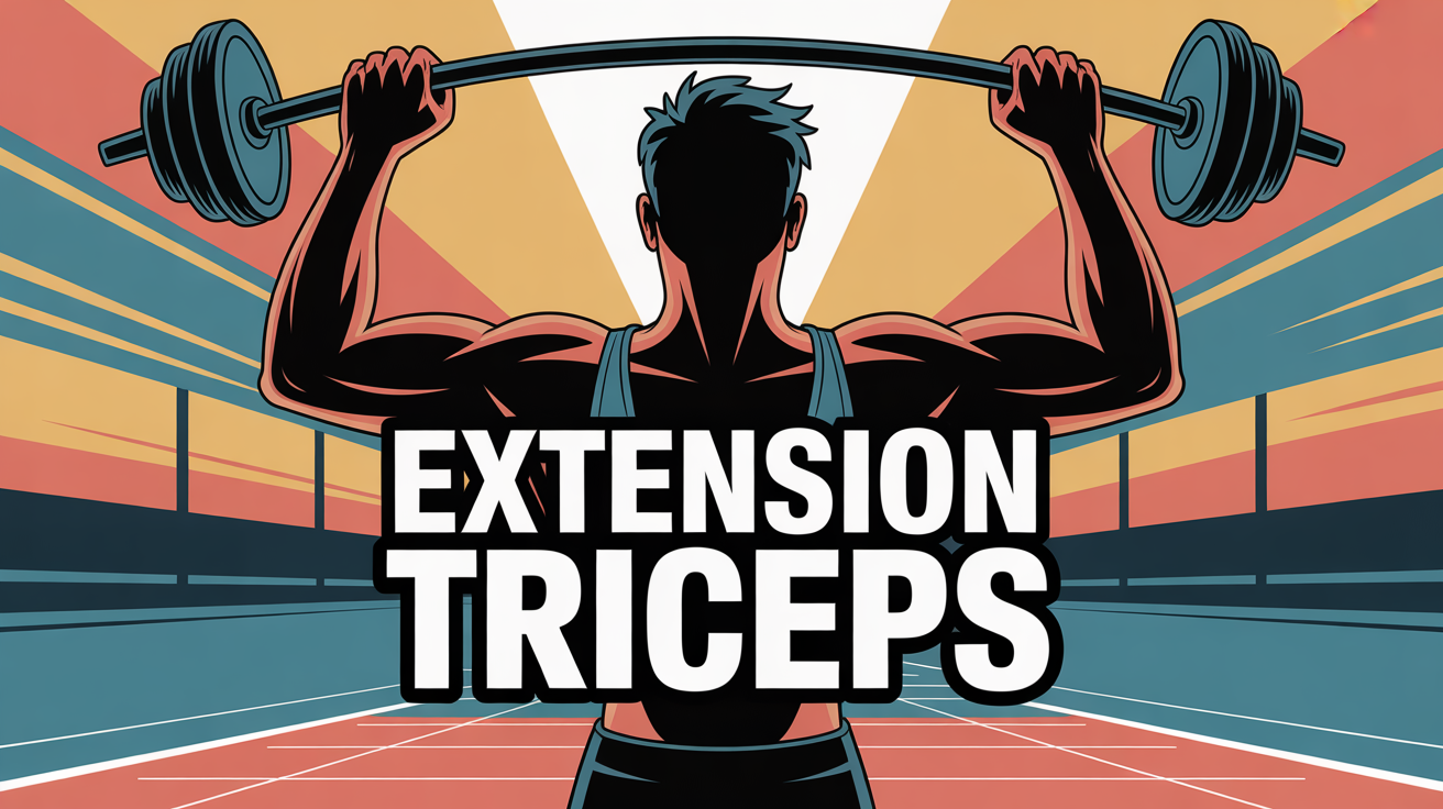 Illustration extension triceps au dessus de la tete musculation