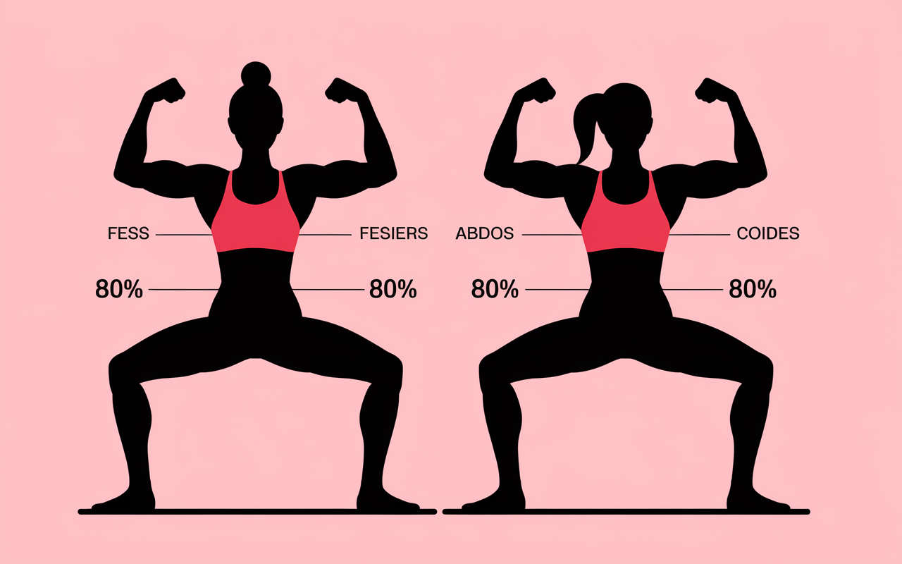 Silhouettes fentes arriere avec halteres muscles surbrillance