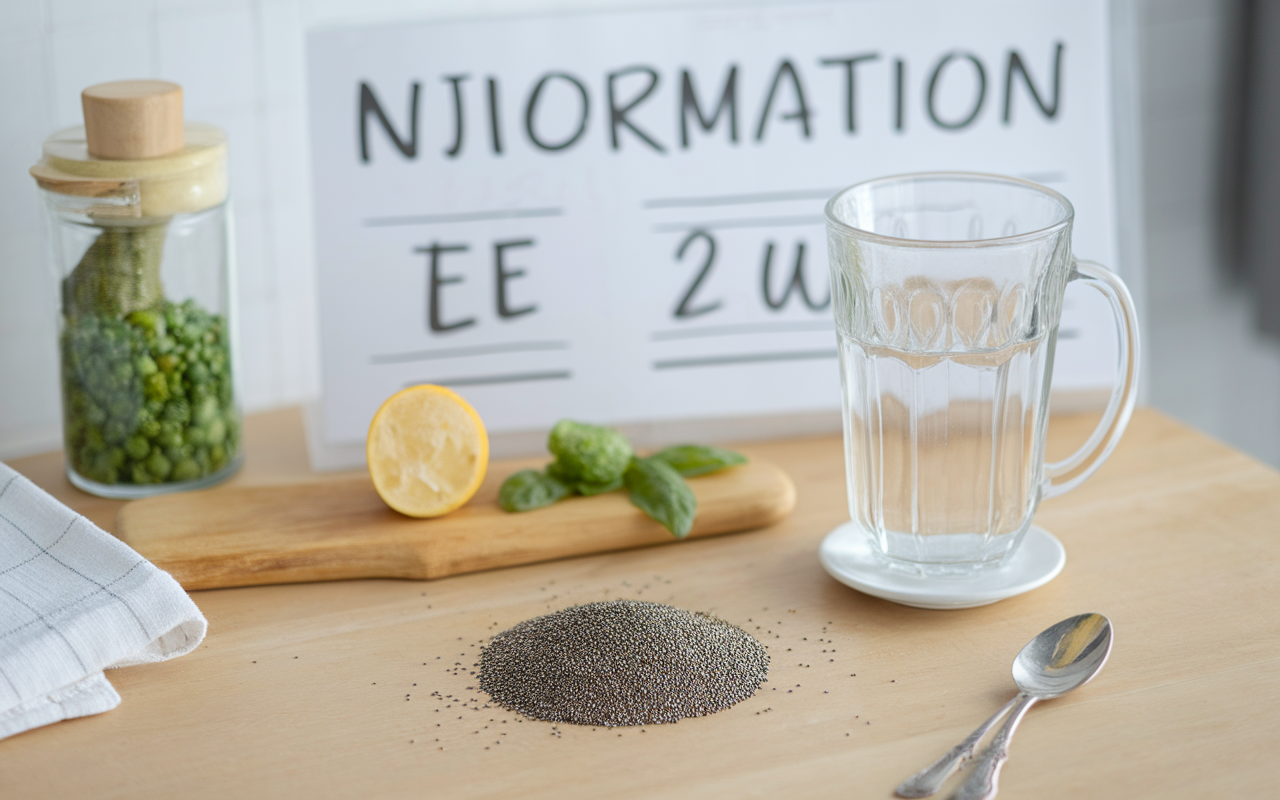 graines de chia pesées perte de poids balance eau