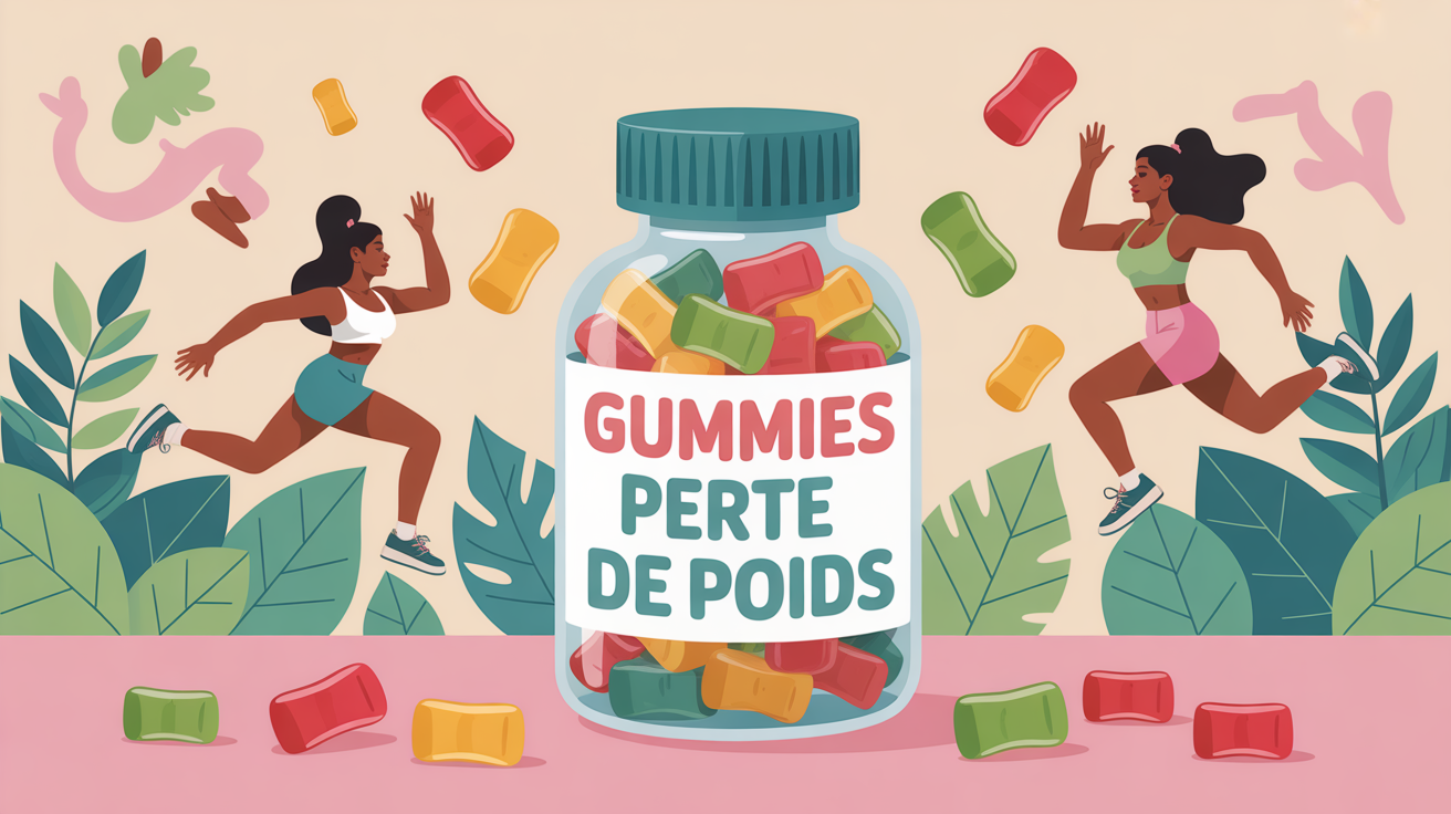 gummies perte de poids flacon transparent balance femmes actives