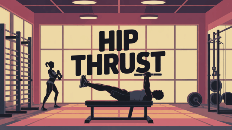 illustration hip thrust banc musculation