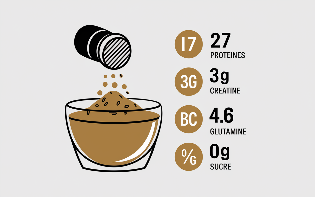 Tableau nutritionnel ISO Whey Zero Black protéines créatine