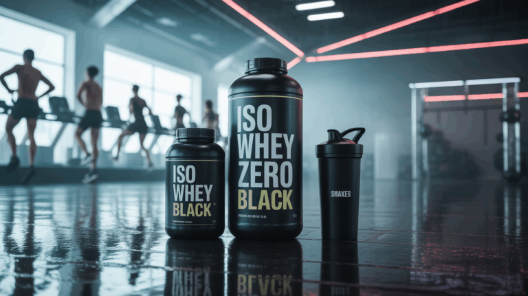 ISO Whey Zero Black en salle de sport, suppléments musculation