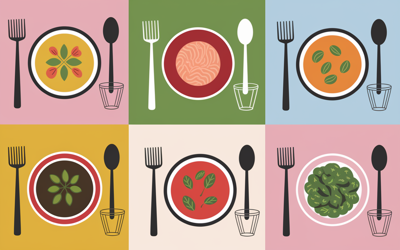 Tableau menus soupe brûle graisse journaliers