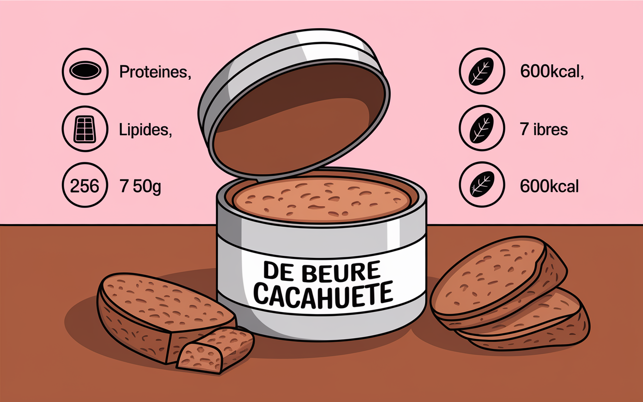 beurre de cacahuete nutriments et chiffres cles