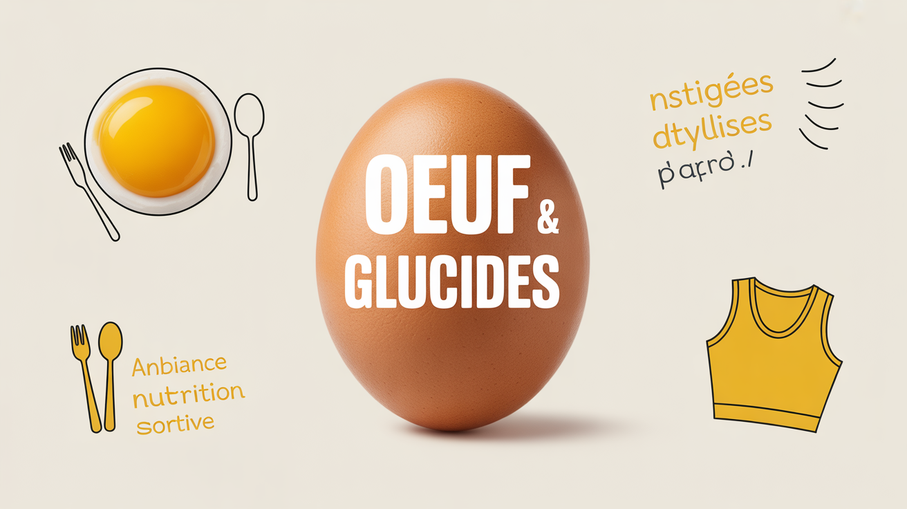 oeuf entier coupe blanc jaune texte glucides