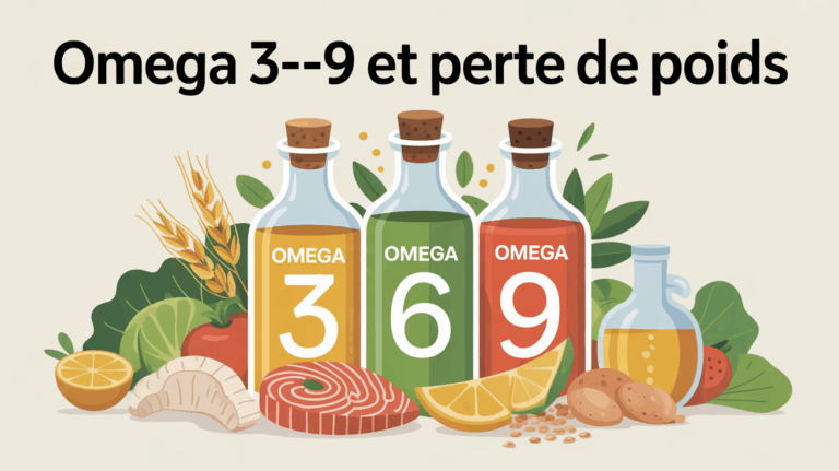 omega 3 6 9 perte de poids et aliments illustration