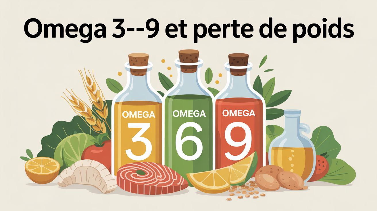 omega 3 6 9 perte de poids et aliments illustration