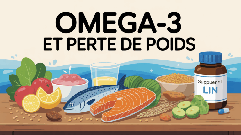 illustration aliments omega 3 poissons gras graines de lin noix capsules