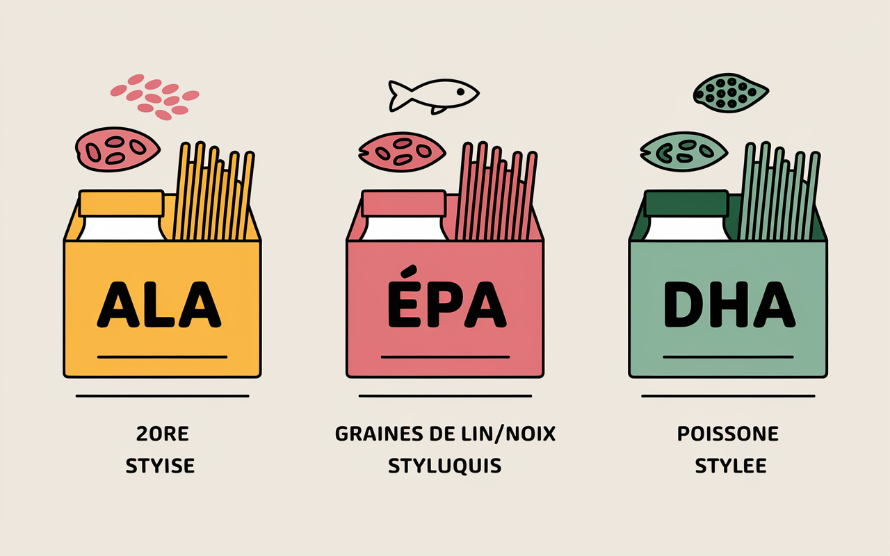 ALA EPA DHA aliments tableau comparatif omega 3