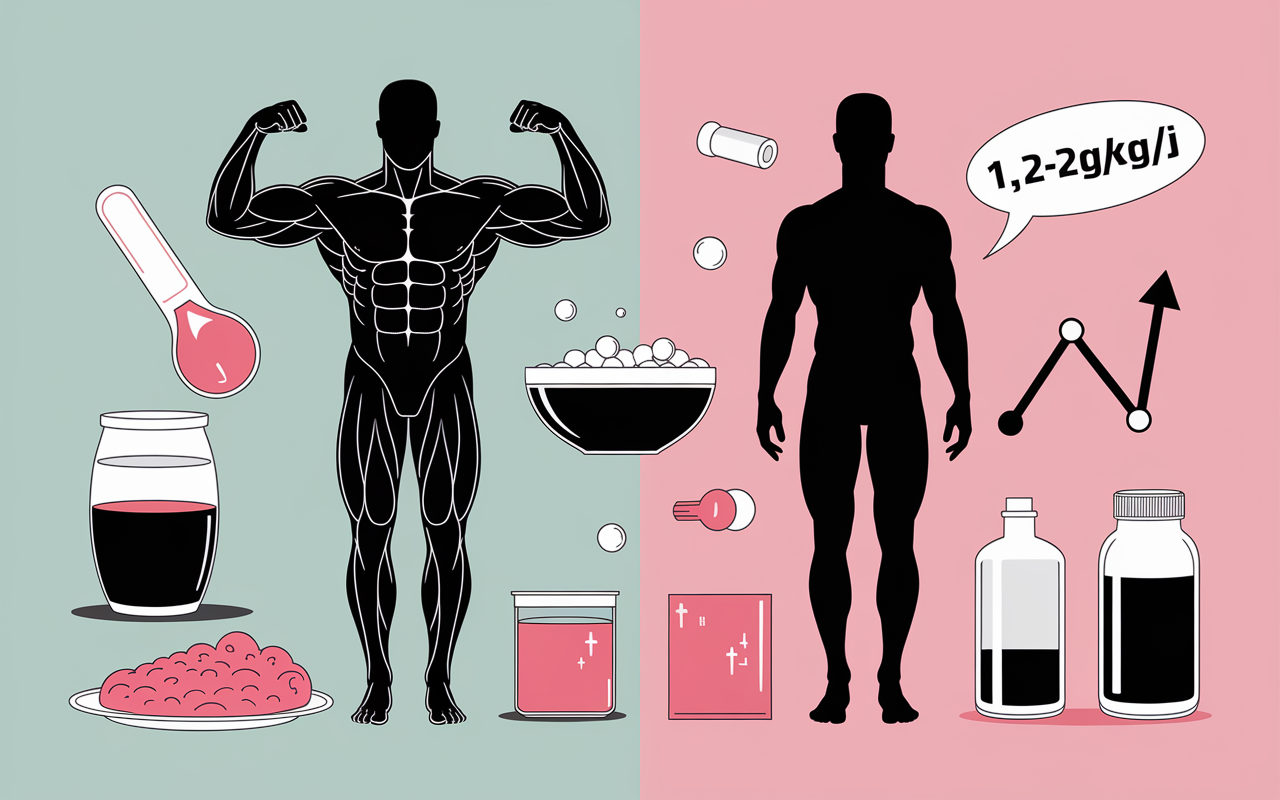 Deux silhouettes conseil musculation protéines perte de poids
