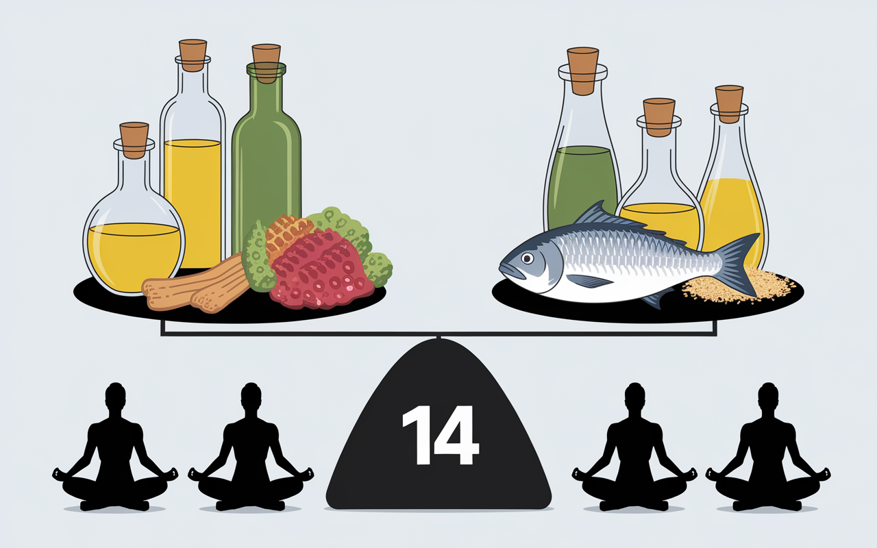 Balance ratio omega-6 omega-3 avec aliments et sportifs