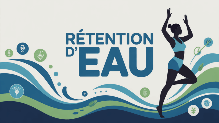 Rétention d'eau illustration femme sportive vitalité