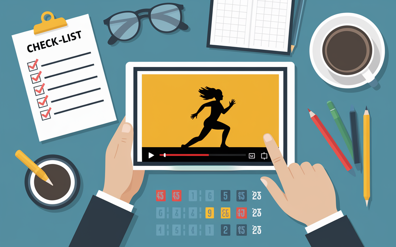 tableau outils programme callisthenie video check-list
