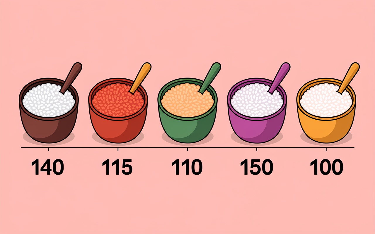 tableau calories riz bol blanc complet basmati