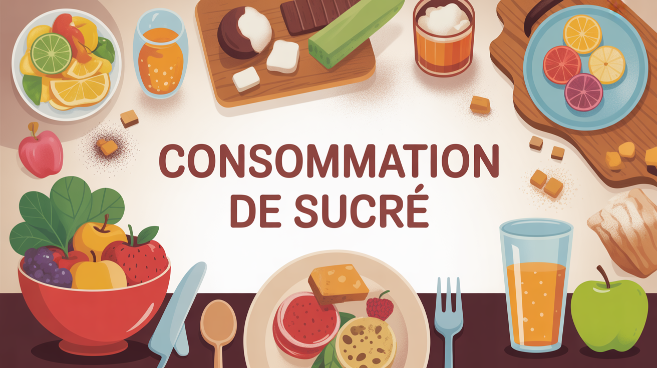 Table famille et aliments consommation de sucre