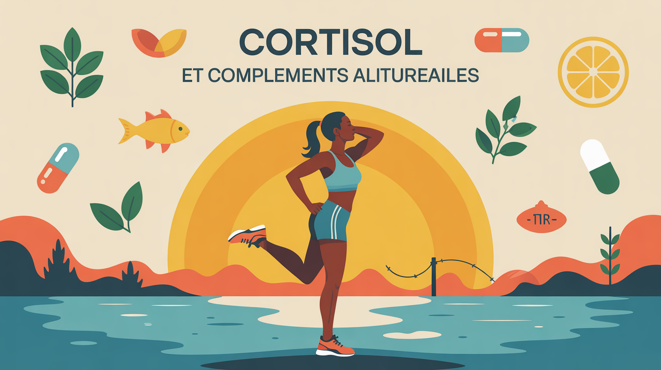 Silhouette sportive avec compléments alimentaires cortisol
