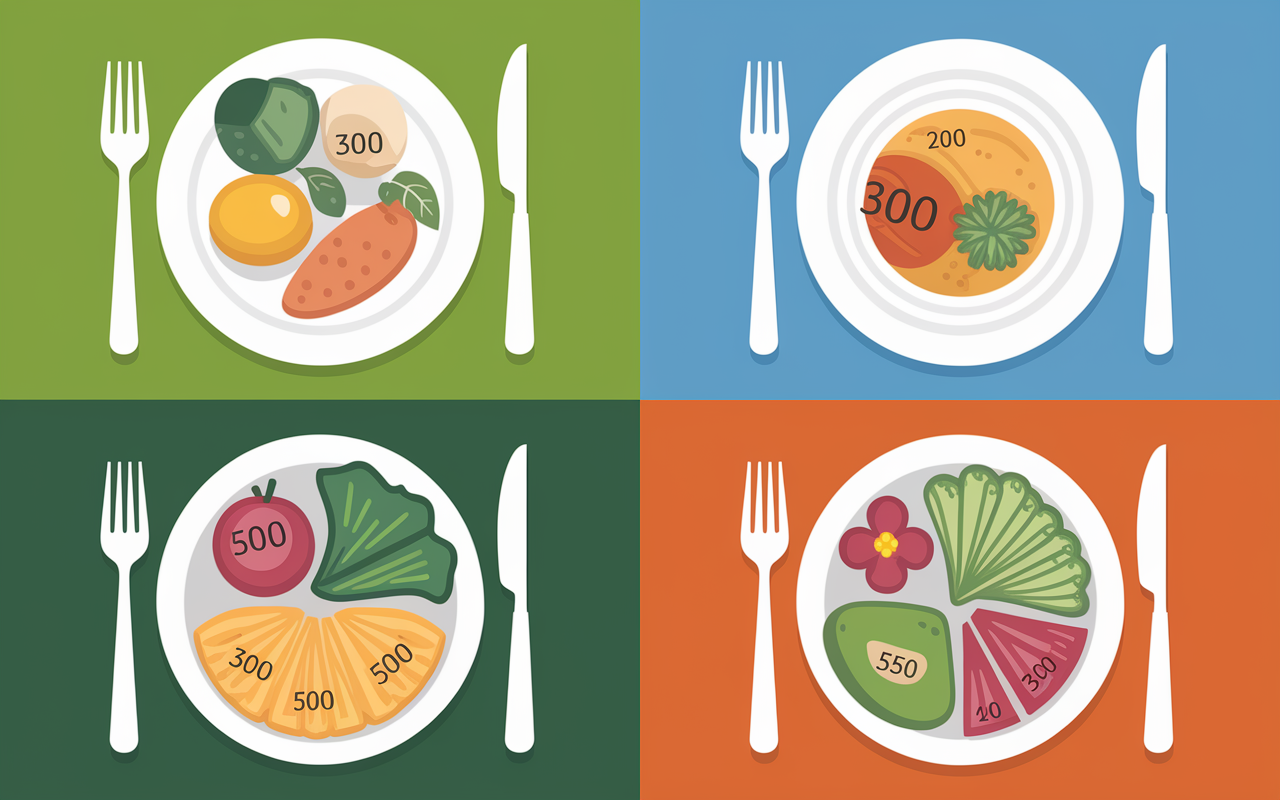 assiettes par repas calories menu perte de poids