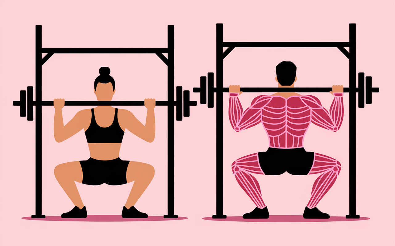 Comparaison muscles activés front squat back squat