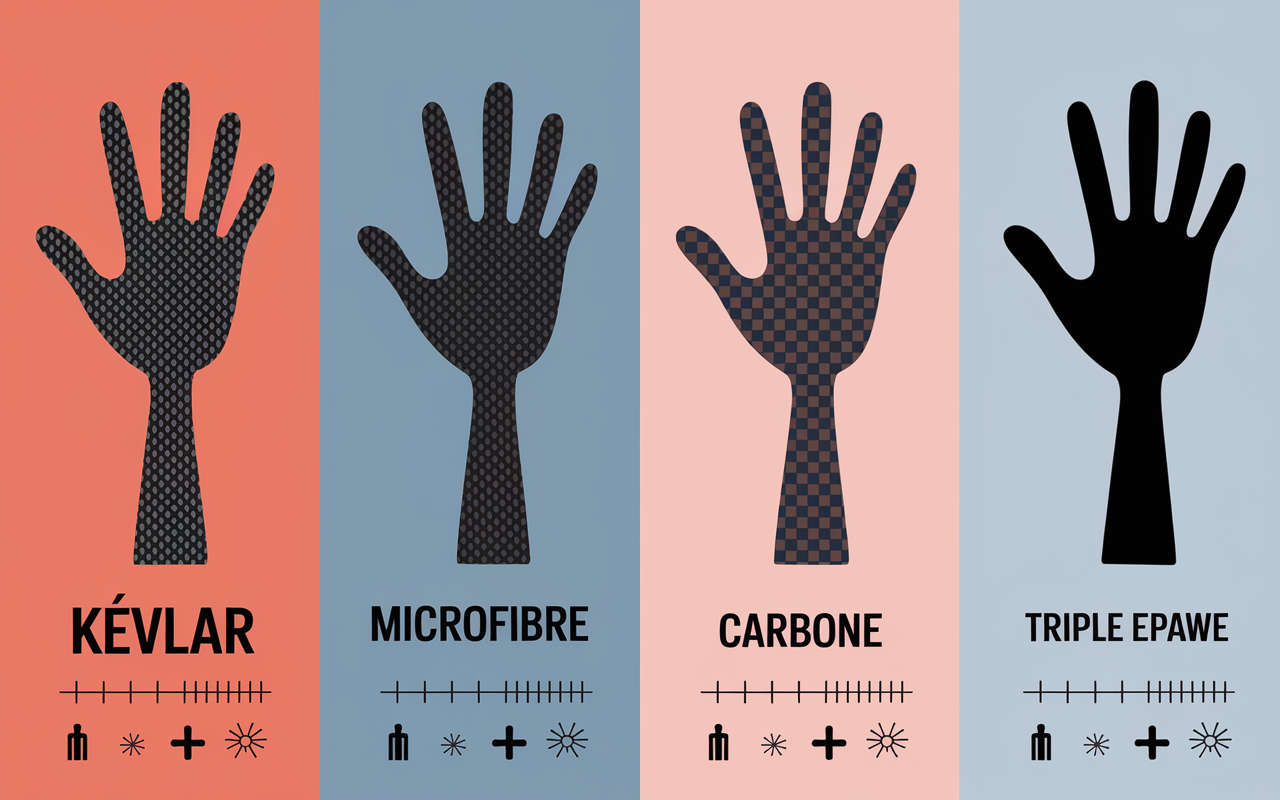 Comparatif maniques CrossFit matériaux vues paume