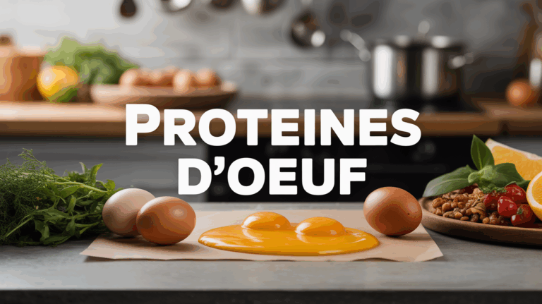 oeufs sur table balance texte proteines oeuf