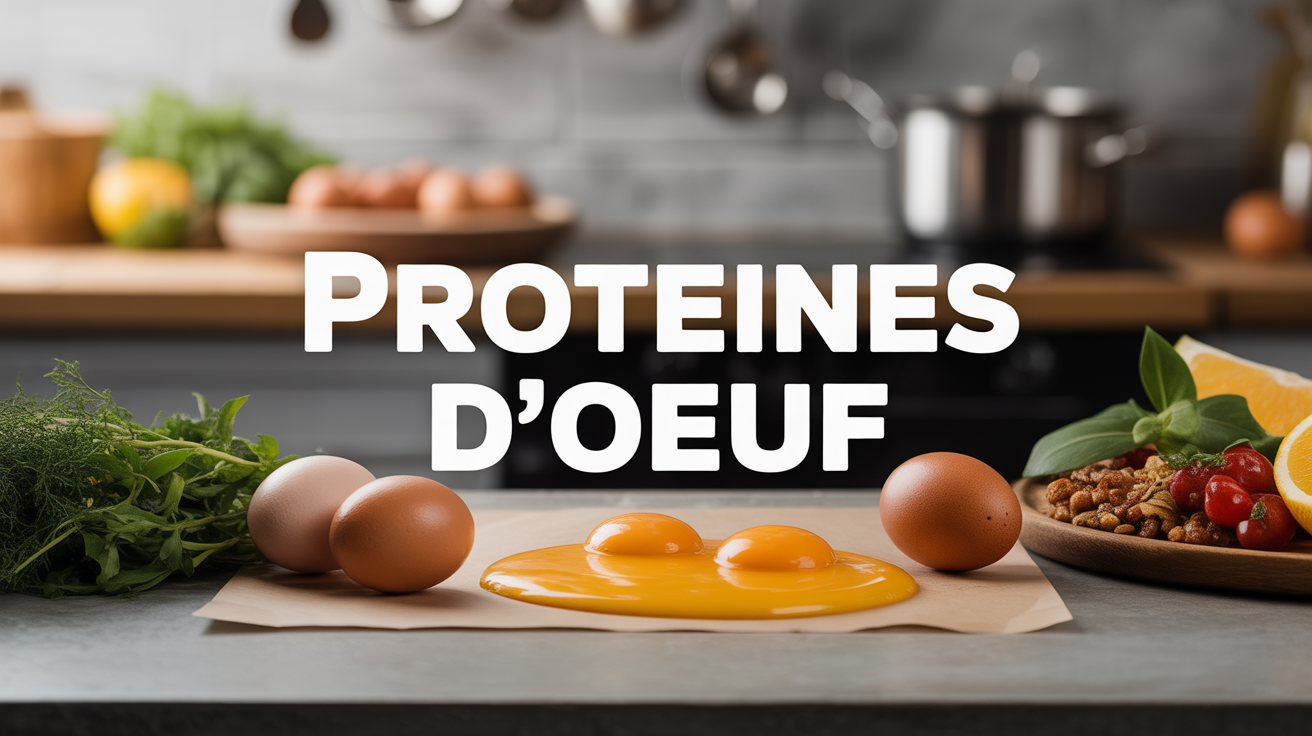 oeufs sur table balance texte proteines oeuf