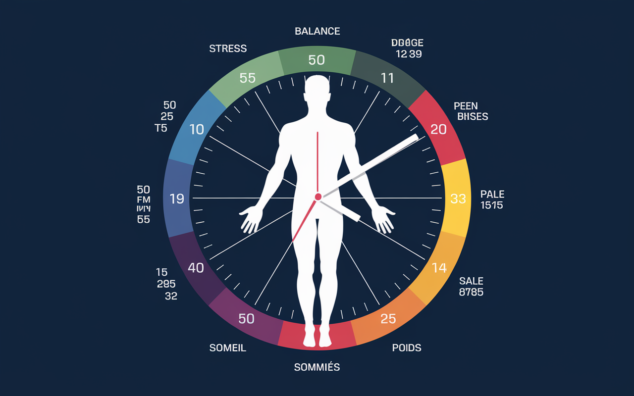 Schéma rythme cortisol stress sommeil poids