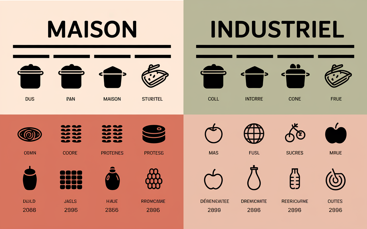 tableau nutrition beurre de cacahuete maison industriel