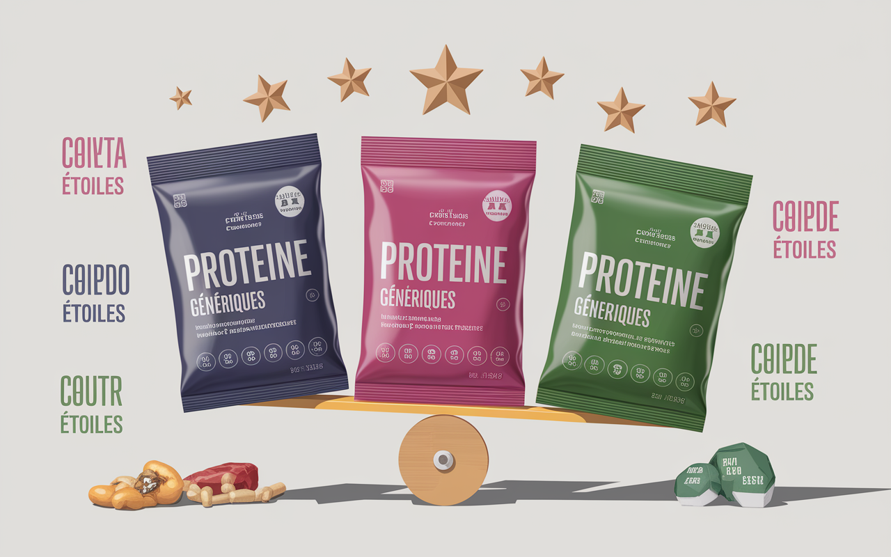 Analyse visuelle score prix proteine bio
