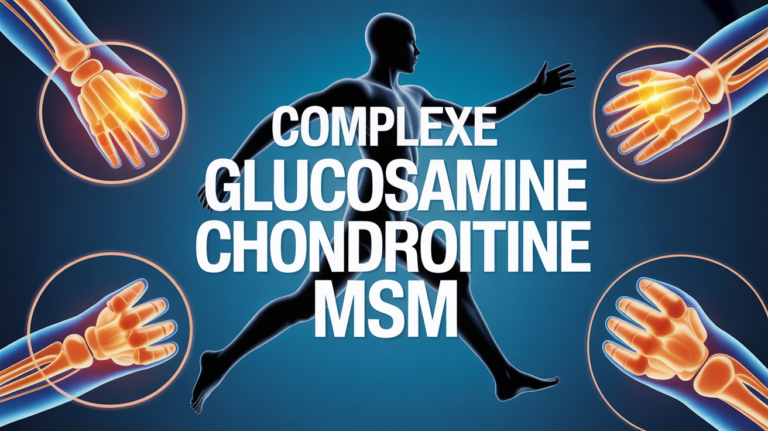 Silhouette articulations lumière complexe Glucosamine Chondroïtine MSM