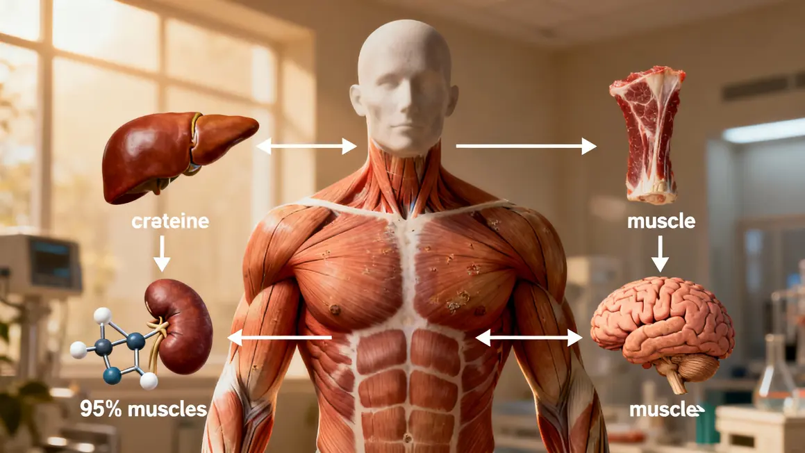 creatine molecule muscles schema