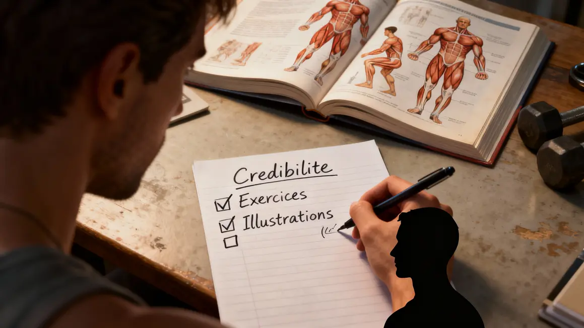 livre musculation ouvert liste critères et illustrations