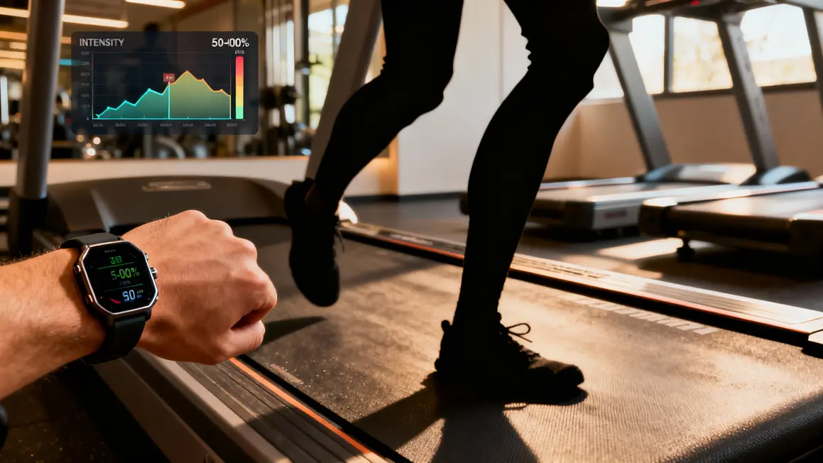 sportif montre cardio tapis course intensites