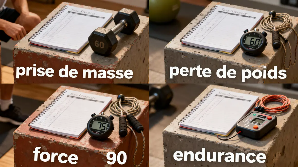 Durée séance musculation selon objectif carnet chrono