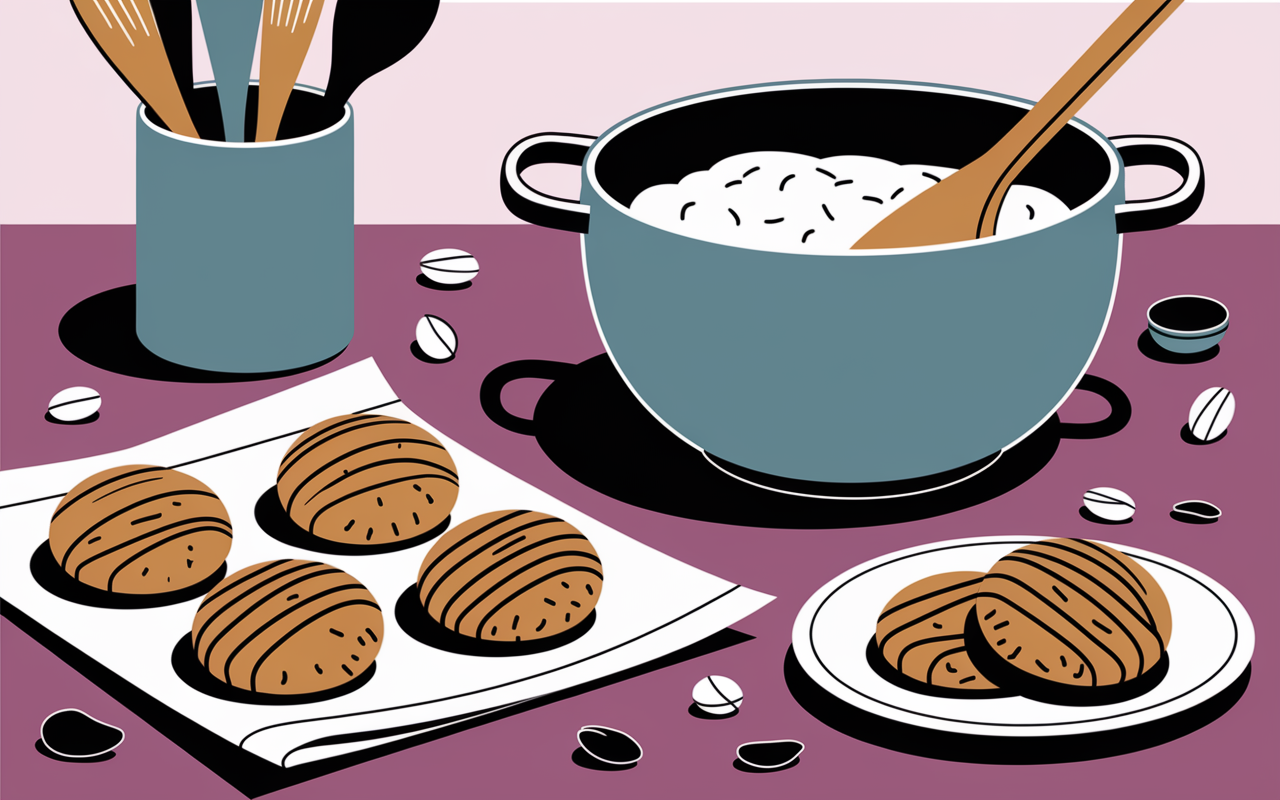 boulettes pate cookies healthy beurre de cacahuete sur papier cuisson