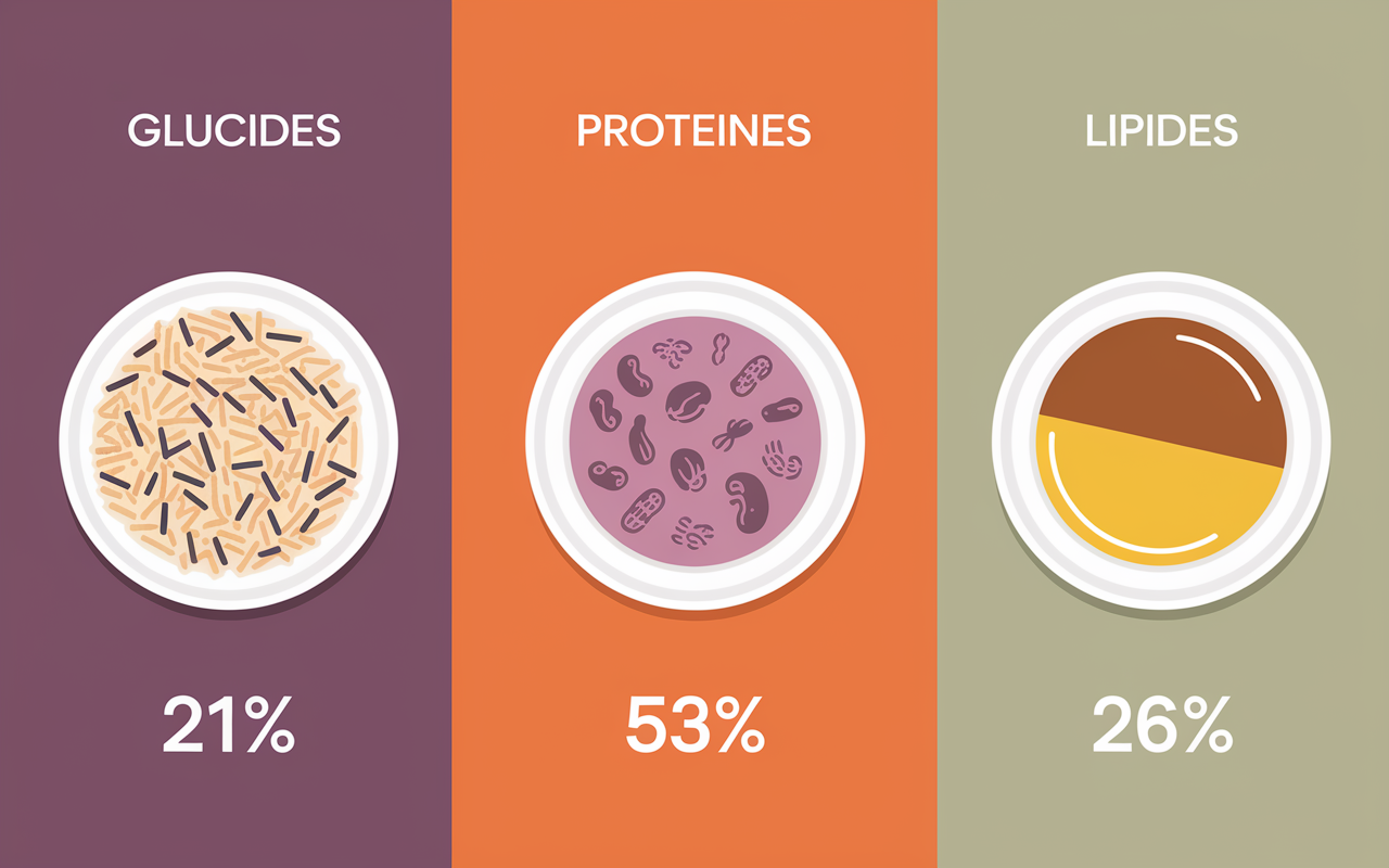 repartition macronutriments regime 3000 calories assiette