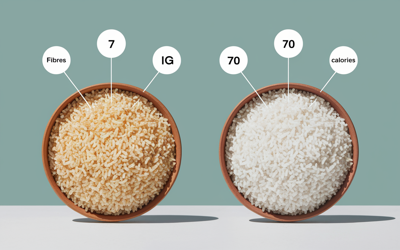 bol riz complet bol riz blanc comparaison fibres ig calories