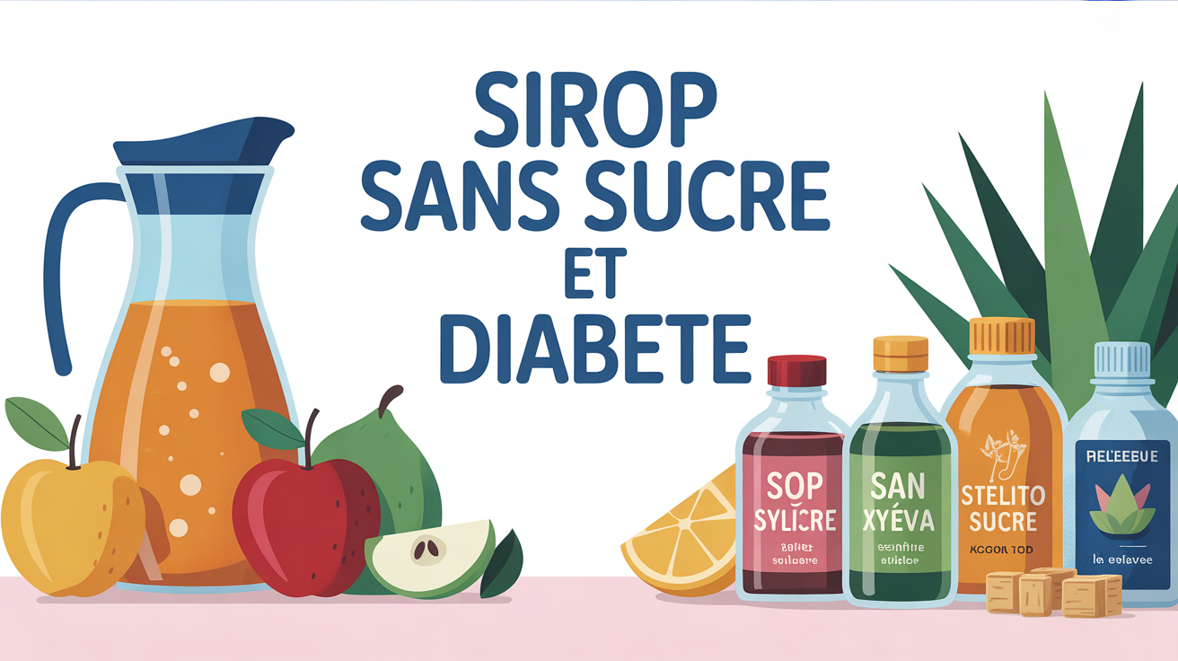 illustration sirop sans sucre stévia xylitol agave carafe boisson fruits